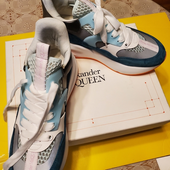 Alexander Mcqueen men Mix - Media trainer sneakers White , Multi Color. 9(EU42) - Picture 5 of 14